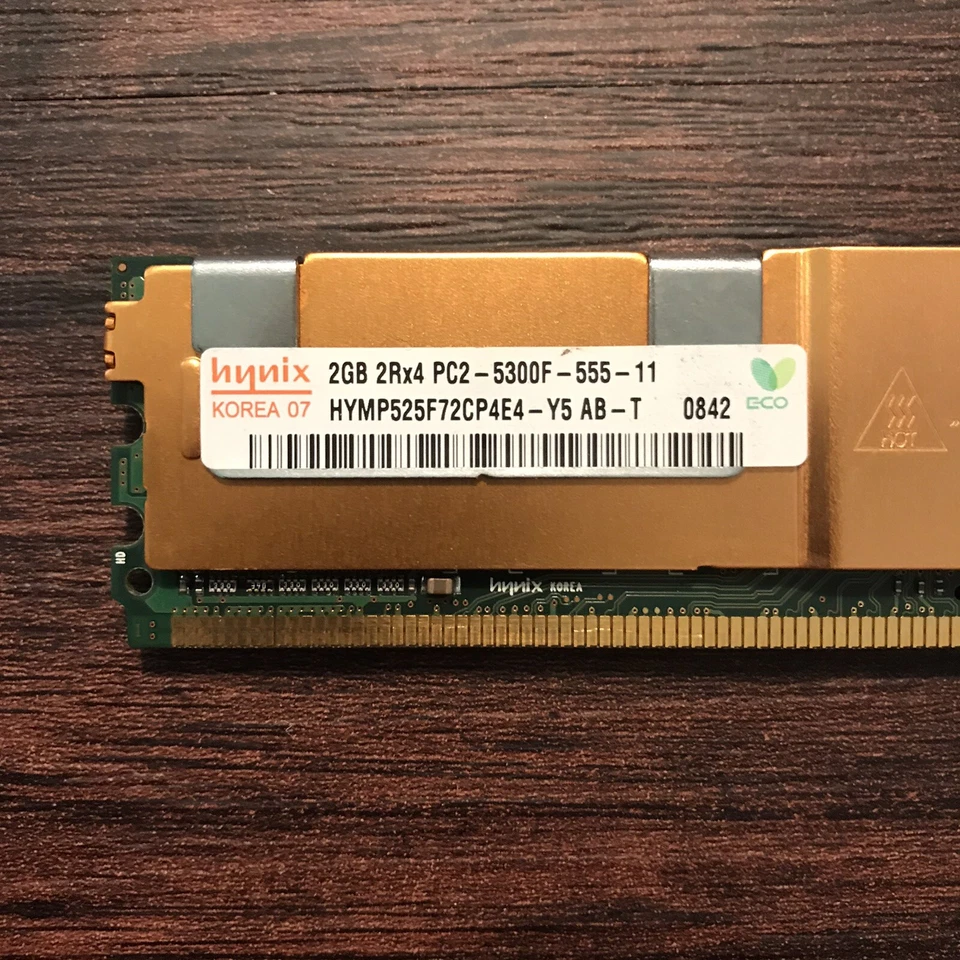 Hynix 4GB (2X2GB) 2Rx4 PC2-5300F SERVER RAM MEMORY HYMP525F72CP4E4-Y5 - Image 2 of 3
