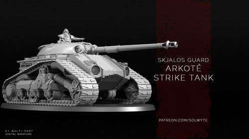 Arkotê Strike Tank 28mm/32mm model kit proxy for Grimdark tabletop wargaming