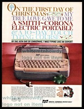 1961 SMITH-CORONA Original PRINT AD Electric Portable Typewriter Advertising