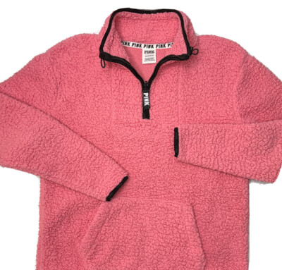 Zip Pullover Victoria Secret Pink Sherpa Quarter Zip Victorias