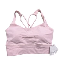 Lululemon Womens Free To Be Longline Sports Bra Flush Light Pink FUSP Sz 4 New