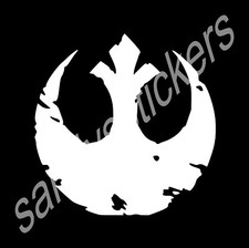 2x Rebel Alliance Tattered Stickers Vinyl Decals - Star Wars - Car Window 2x Rebel Alliance Tattered Stickers Vinyl Decals - Star Wars - Car Window