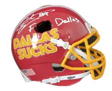 Santana Moss Signed Dallas Sucks Custom Mini w Full Dirty Word Inscription