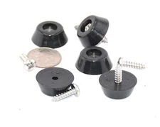 3/4” D x 1/4" H Rubber Feet for Desktop Instruments,  Includes Mounting Hardware