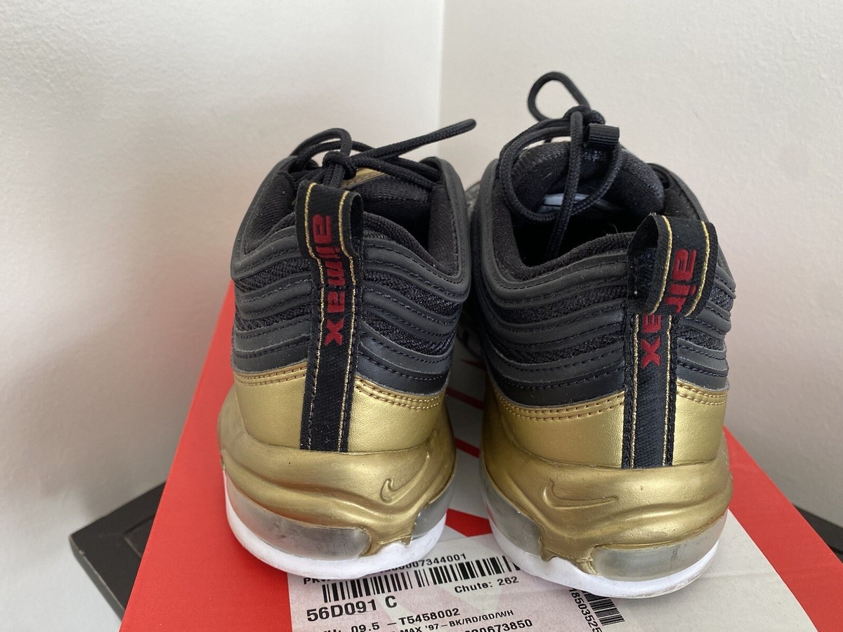 Pre-Owned Nike Air Max 97 QS Metallic Gold Red Black AT5458-002