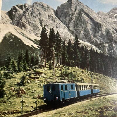BAYERISCHE ZUGSPITZBAHN BAVARIAN ZUGSPITZE RAILWAY PHOTO VINTAGE RPPC POSTCARD