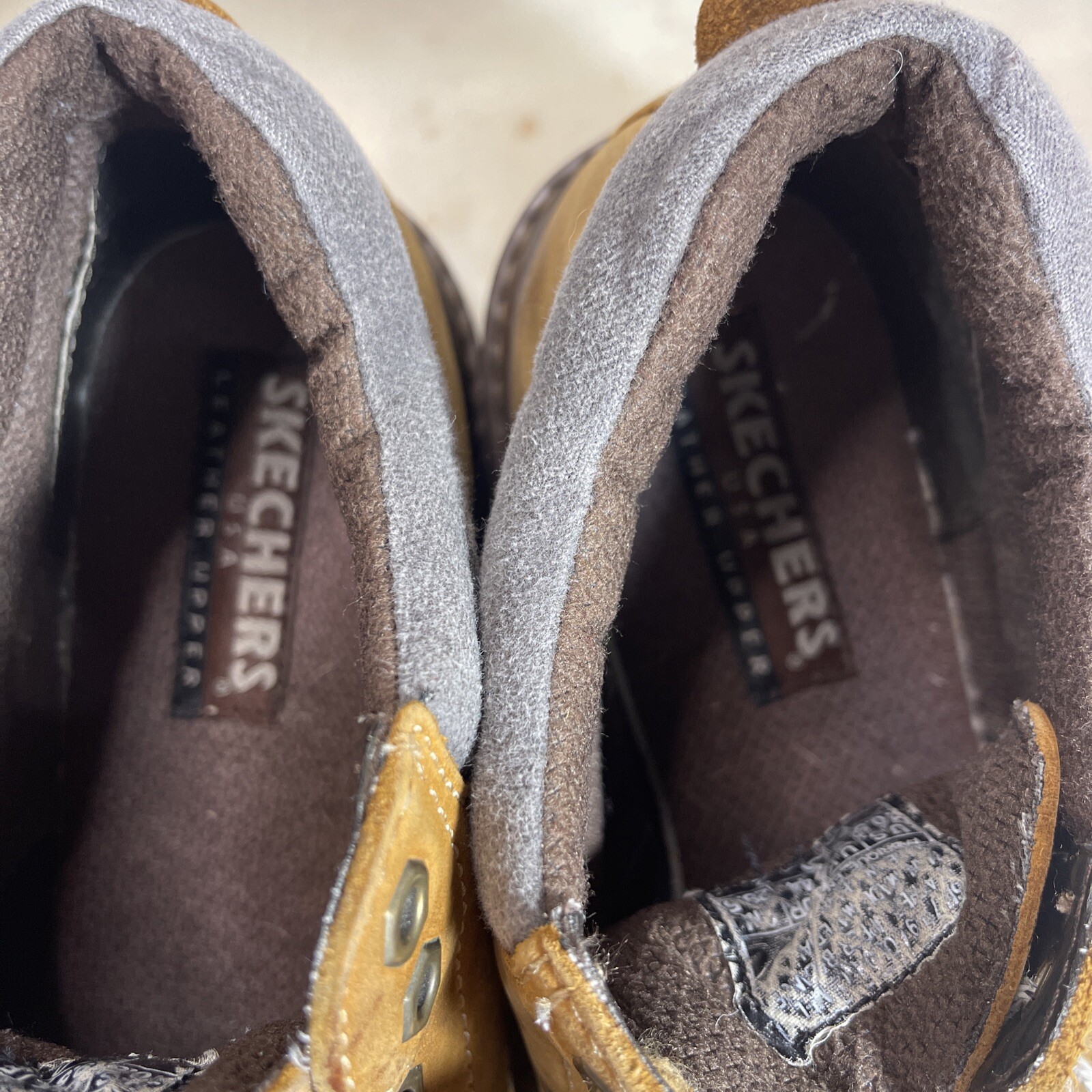 Skechers Men's Mariner Utility lace up boot tan brown leather US 10.5