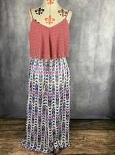 Accidentally in Love Maxi Dress Size Large 2 Tier Light Weight Lined
