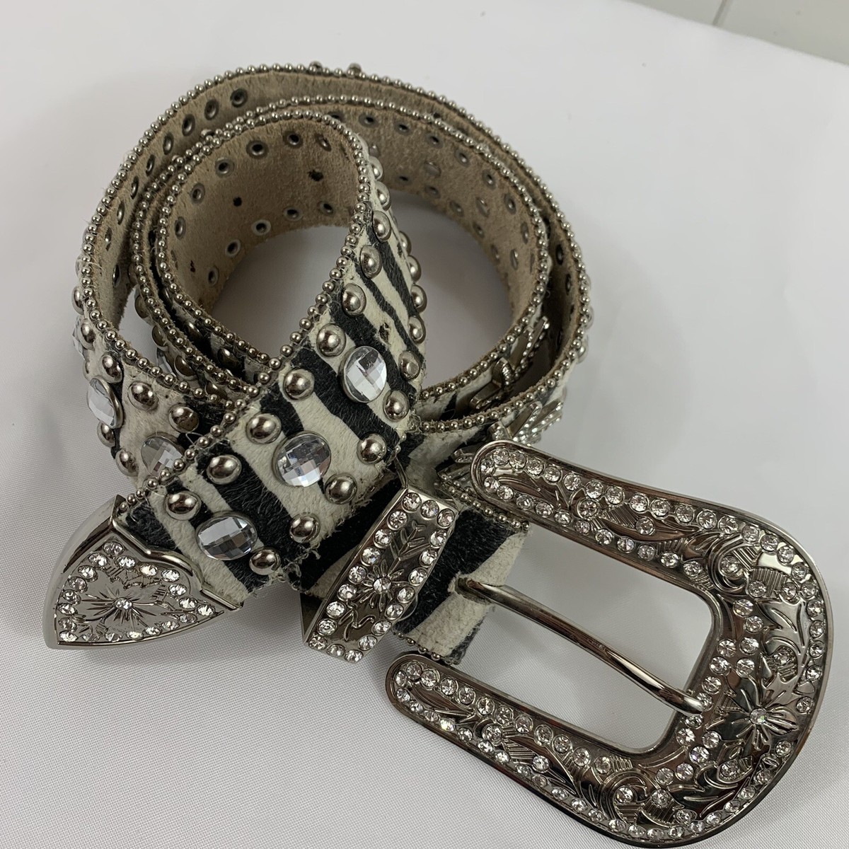 Blazin Roxx Black Belt with Silver Accents Size M Women main image 4