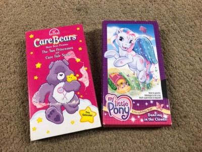My Little Pony - Dancing in the Clouds - VHS & care bears 2 For 1 package -90p