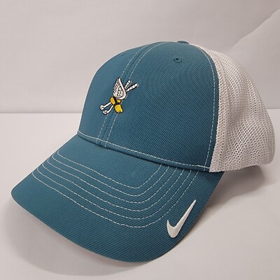 Men's Large XL Nike Winged Foot Golf Club Swoosh Vented Trucker Fitted Hat Cap