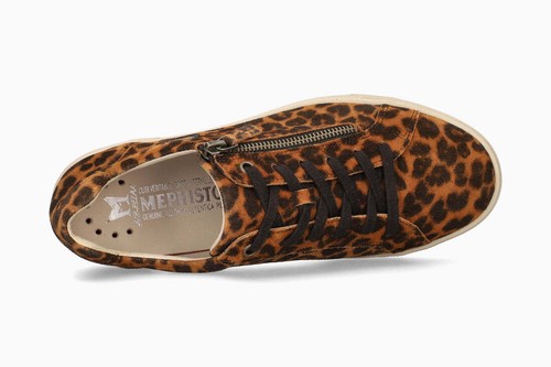 Zapatillas deportivas Mephisto Nikita 1 Leopardo 758 para mujer con cremallera lateral cómodas con cordones - Imagen 3 de 4