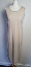 Ladies Size XL Beige Sleeveless Maxi Midi Dress Summer Holiday 