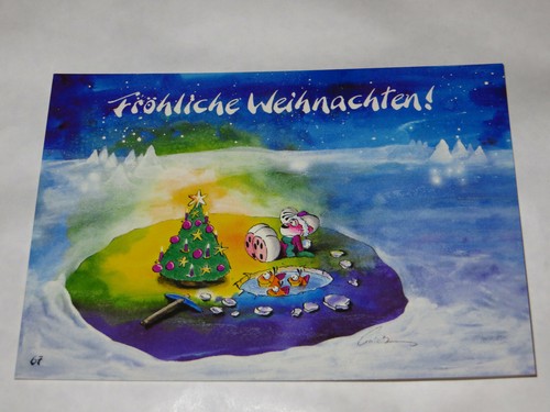 Diddl Postkarte WEIHNACHTSKARTE Weihnachten graue SCHLEIFE kleiner EAN - Picture 18 of 24