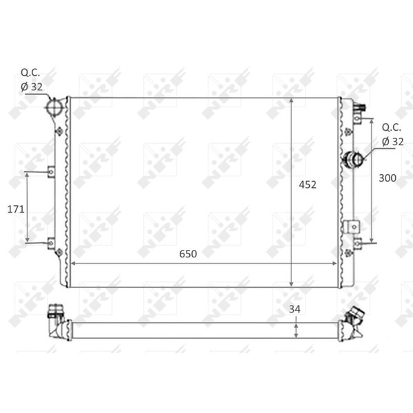 KüHler WasserküHler Passend FüR VW Tiguan Sharan Seat Alhambra 5N 7N 7N1 7N2-image