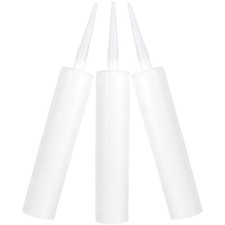  3 Pcs Refillable Mastic Tube Empty Hose Caulk Caps Bathroom Repair