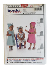 Burda 9750 Easy Dresses Infant Toddler Ages 6m- 3y Sewing Pattern Uncut