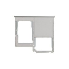 SIM microSD Card Tray Single for Samsung Galaxy A41 Silver Phone Repair Part