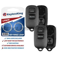 2 New Replacement Keyless Remote Shell Pad Housing Case Key Fob Fix Repair