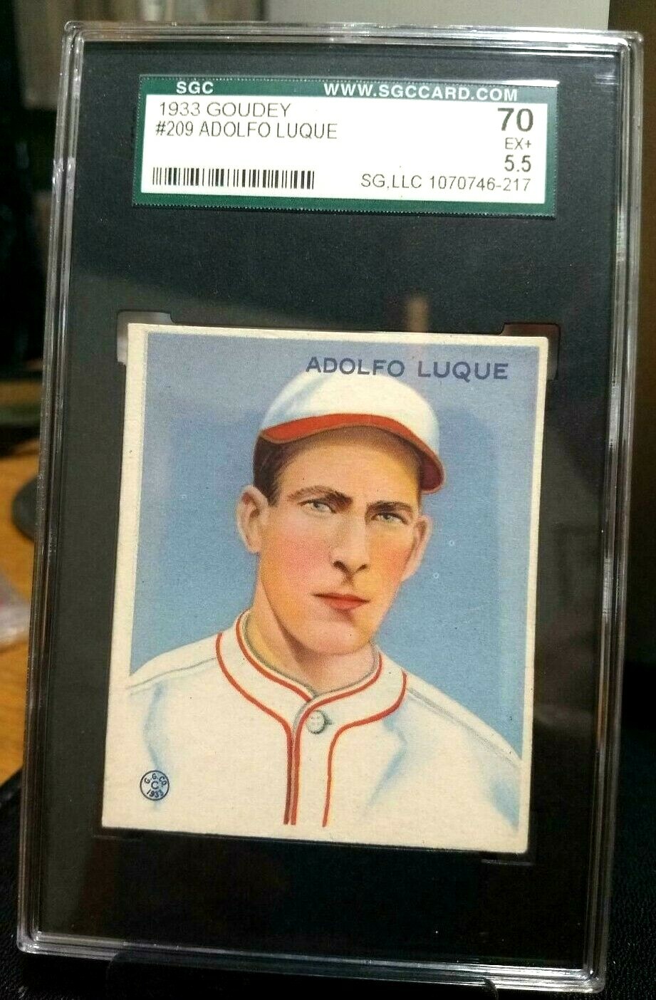 1933 Goudey #209 Adolfo Luque Giants SGC 5.5 (Cuban)