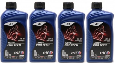 Elf Moto 4 Pro Tech 5W-40 4T Motorrad Motoröl 4x 1l = 4 Liter