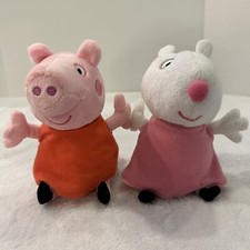 Vintage Set Peppa Pig Suzy Sheep 2003 Abt Ltd Plush stuffed animal collectible