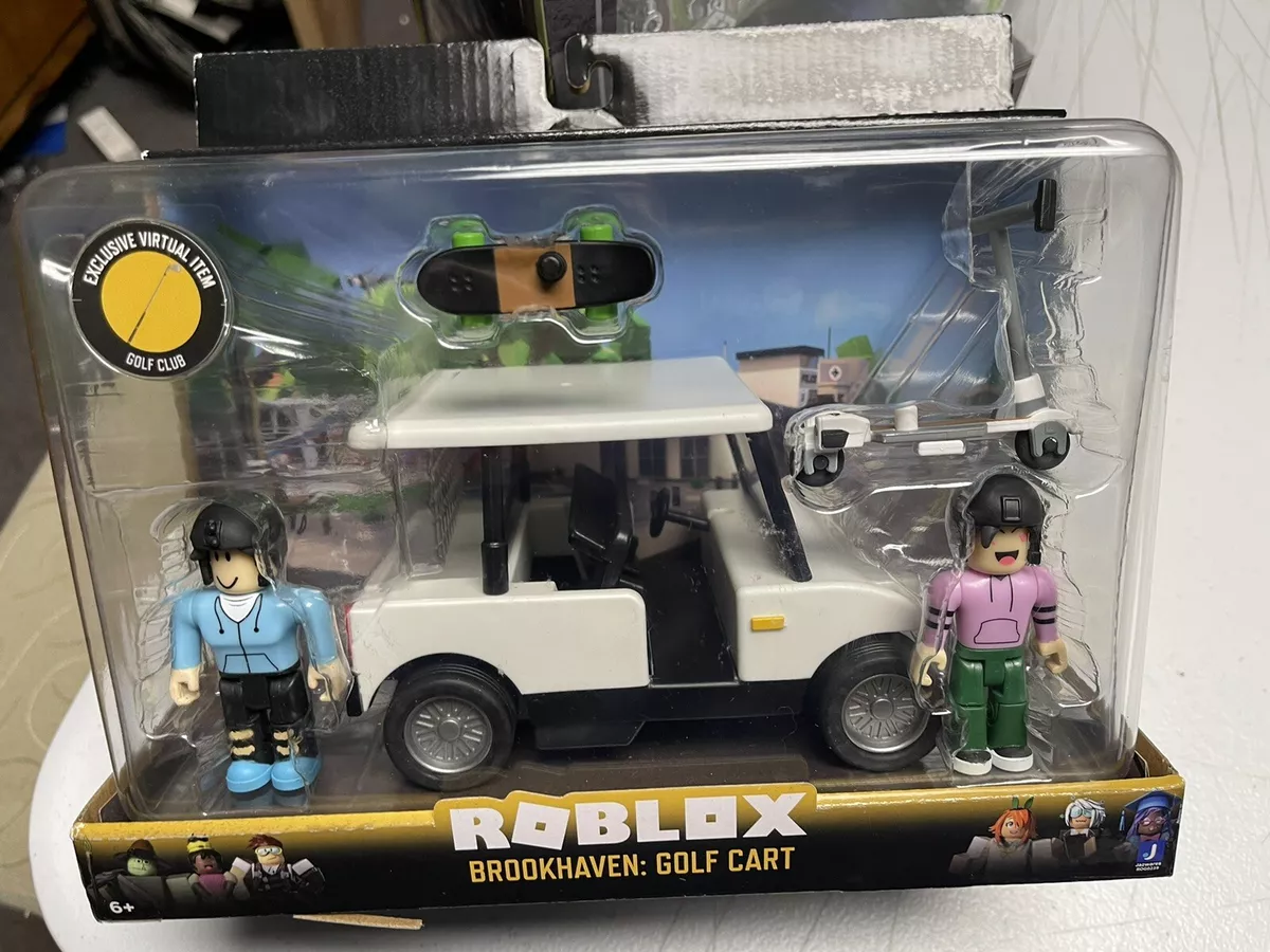 Roblox Brookhaven Golf Cart toy set. Skateboard,scooter,figures