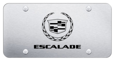 Cadillac Escalade Logo Nameplate Laser Etched License Plate Official Licensed