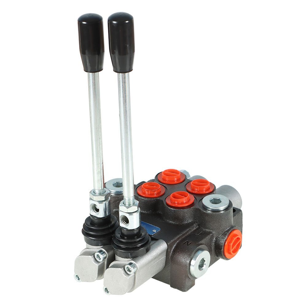 11 GPM 2 Spool Hydraulic Monoblock Double Acting Control Valve SAE
