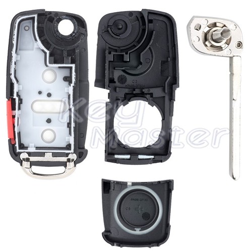 for VW Jetta Passat Golf Beetle GTI Touareg Flip Remote Shell Key Fob NBG010206T - Picture 2 of 5