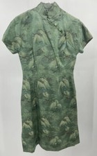Vintage Chinese Cheongsam Damask Brocade Qipao Dress 40's 50's