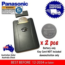 LEXUS KEY WALLET CREDIT BATTERY CR2412 x 2 3v suits NX key card - MELB STOCK