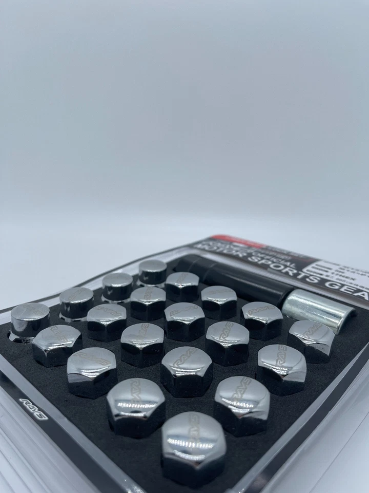 Rays lug Set of 20 Rays 17HEX Lug Nuts Lock 20pcs 12x1.5 Chrom Dc R honda Nsx - Image 2 of 4