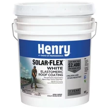 New HENRY Solar-Flex 4.75 Gal White Acrylic Reflective Elastomeric Roof Coating