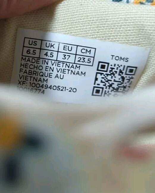 TOMS Alex Floral Lace Up  Womens Off White Sneakers Casual Shoes sz 6.5 thumbnail 10