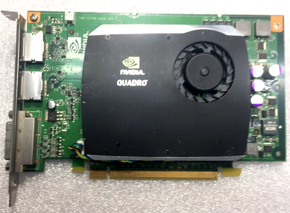 NVIDIA QUADRO FX580 512 MB GDDR3 128-BIT 1X DVI-1 2X DISPLAY PORTS GRAPHIC CARD - Image 4 of 4