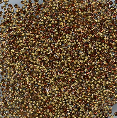 451082 *** 80 STRASS ANCIENS FOND CONIQUE SMOKED TOPAZ environ 1mm