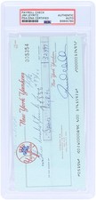 Jim Leyritz New York Yankees Signed Check from May 15, 1986 - PSA 84845784