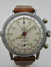 Cronografo Pierce vintage carica manuale anni 50 con quadrante bianco