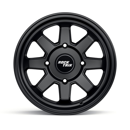 (1) 14" RT116 RockTrix Wheels ATV UTV SxS, 14x7, 4+3, 4x110 4/110, Matte Black - Picture 5 of 7