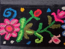 Antique Serbian Vlach Folk Apron Hand Embroidered Floral