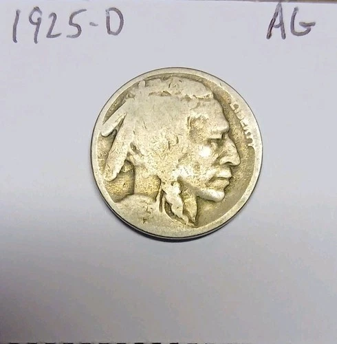 1925 D Buffalo Nickel About Good Denver Slot Filler