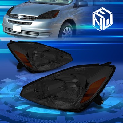 For 14-15 Chevy Silverado 1500 Pickup Black Amber Headlights Lamps Left