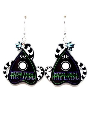 Beetlejuice Sandworm Ouija Never Trust the Living Earrings New