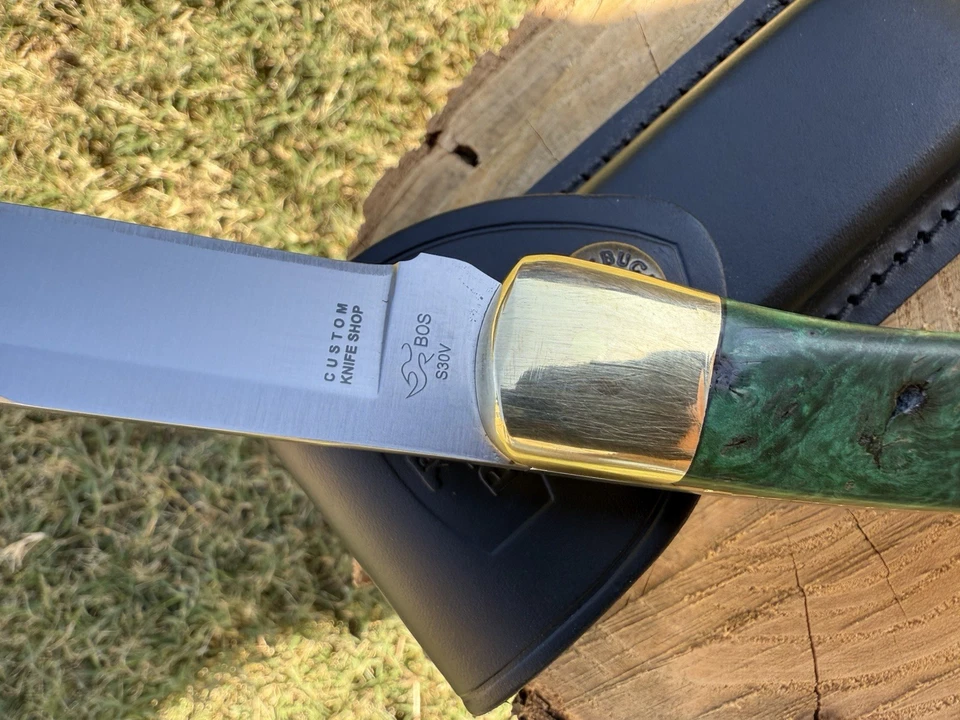 Cuchillo Buck Custom Shop 1/1 BOS S30V 110 con trabajo de archivo Foto 2 de 4