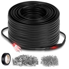 160FT Heat Tape for Water Pipes, -40 F Deicing Heating Cable,Thermostat Wire,...