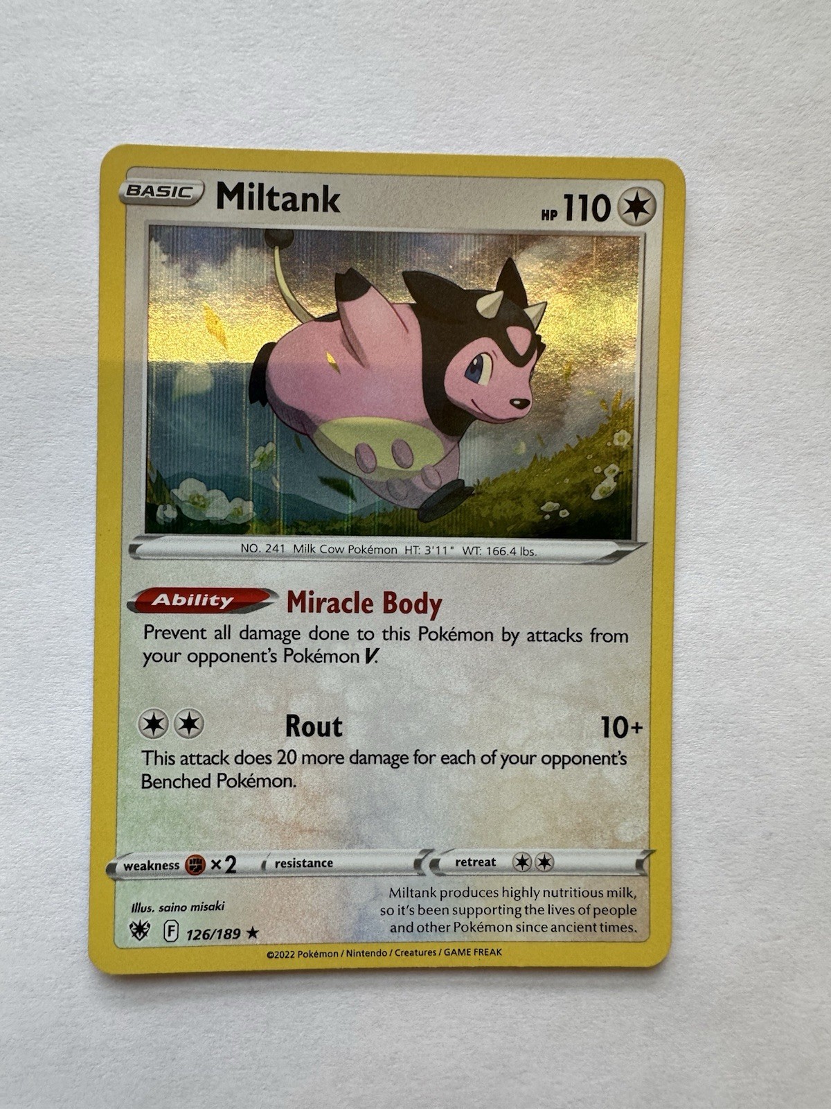 Miltank 126/189 Holo Rare Astral Radiance Pokemon