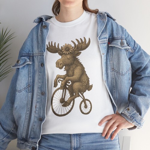 Moose Tee, Alaska Wilderness Nature Shirt - Funny Wildlife Lovers Cycling Top, - Bild 6 von 26