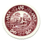 Pink Tower Spode Saucer 6" c. 1814 V