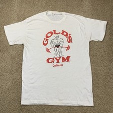 Single Stitch Golds Gym Adult Medium Short Sleeve Shirt Vintage 80s 90s Cali